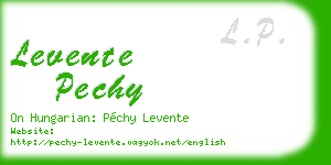 levente pechy business card