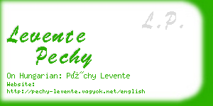 levente pechy business card